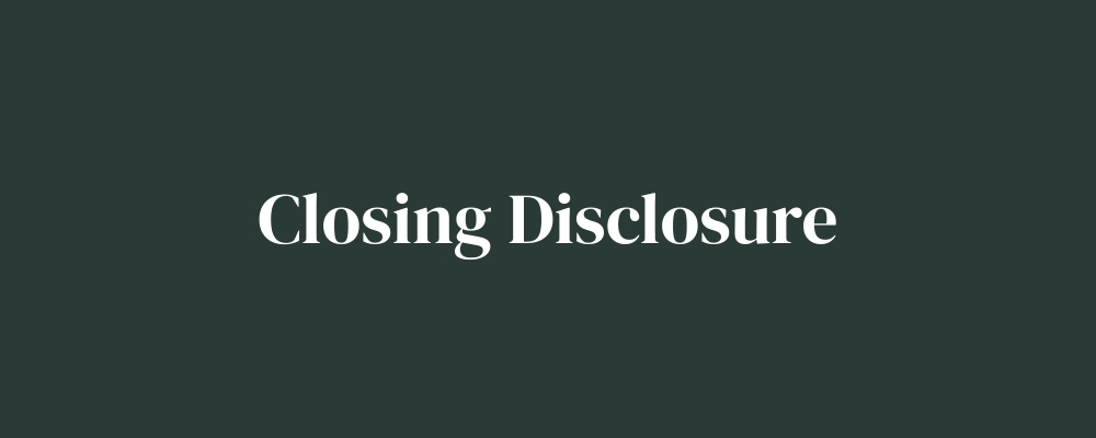 Closing Disclosure